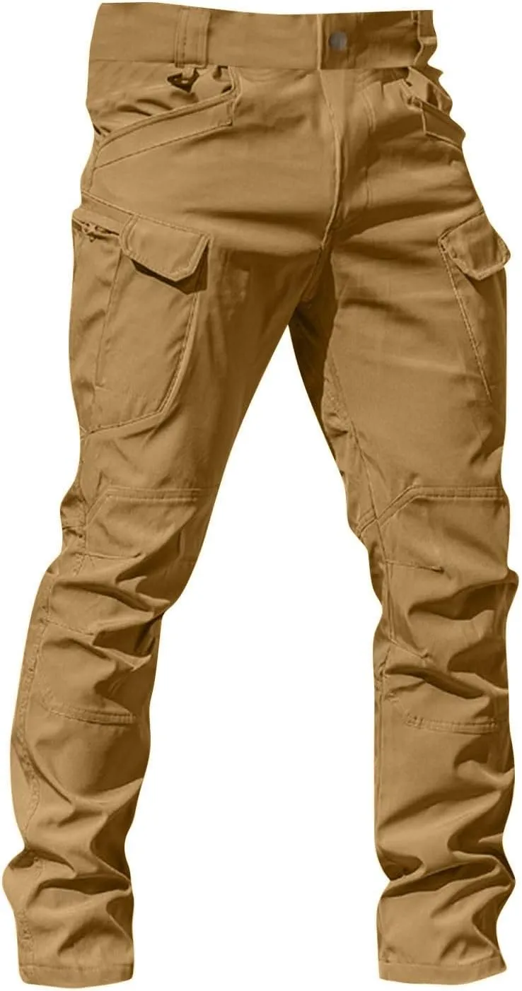 Mens Cargo Pants Military Outdoor Relaxed Fit Quick-Dry Hiking Pants Stretch Multi-Pocket Tactical Travel Work Pants