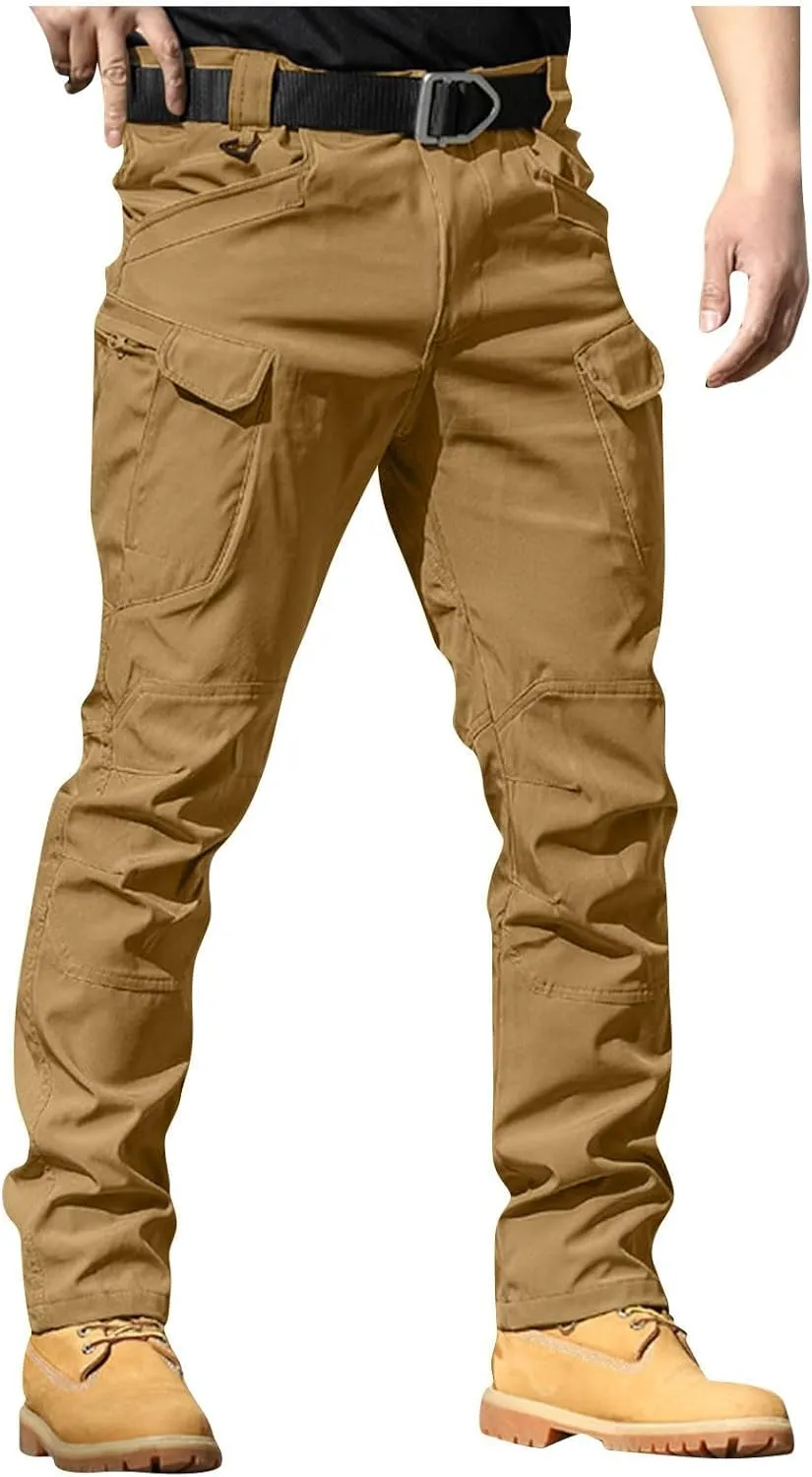 Mens Cargo Pants Military Outdoor Relaxed Fit Quick-Dry Hiking Pants Stretch Multi-Pocket Tactical Travel Work Pants