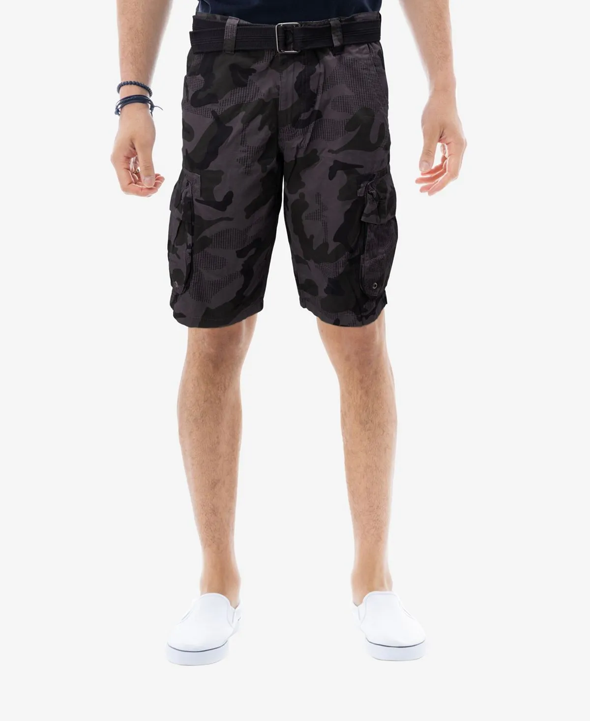 Men's Cargo Shorts with Double Pockets and X-Ray Waistband