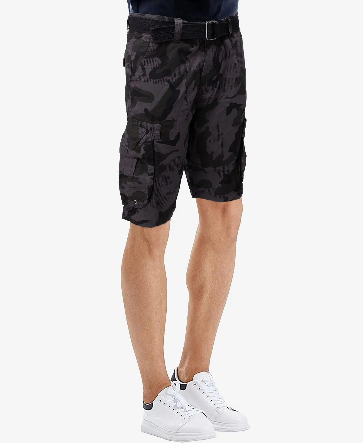 Men's Cargo Shorts with Double Pockets and X-Ray Waistband