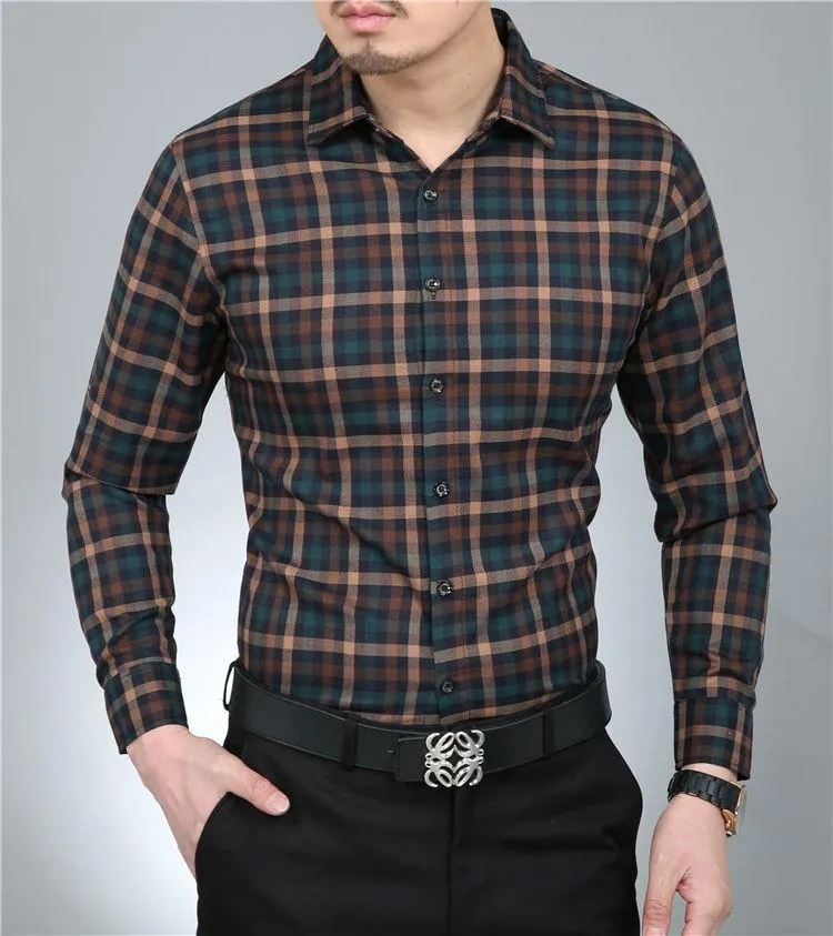 Men's Casual 100% Pure Cotton Dress Shirt