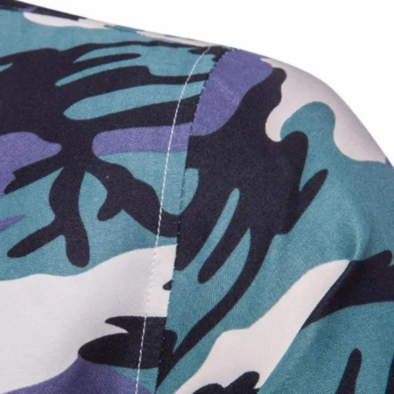 Men's Casual Camouflage Long Sleeve Shirt