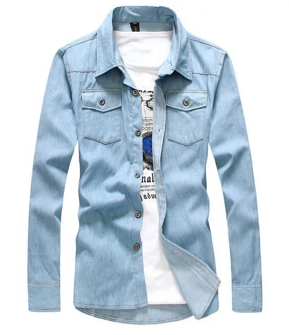 Men's Casual Long Sleeve, Turn Down Collar Shirt
