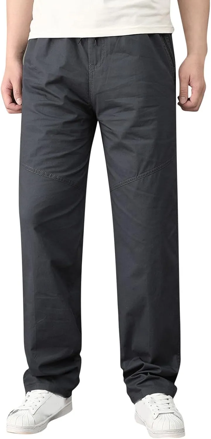 Men's Casual Pants Water Resistant Quick Dry Trousers Hiking Travel Outdoor Pants Soft Straight Sweatpants