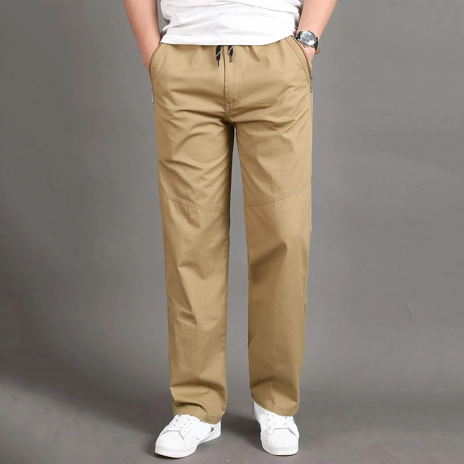 Men's Casual Pants Water Resistant Quick Dry Trousers Hiking Travel Outdoor Pants Soft Straight Sweatpants