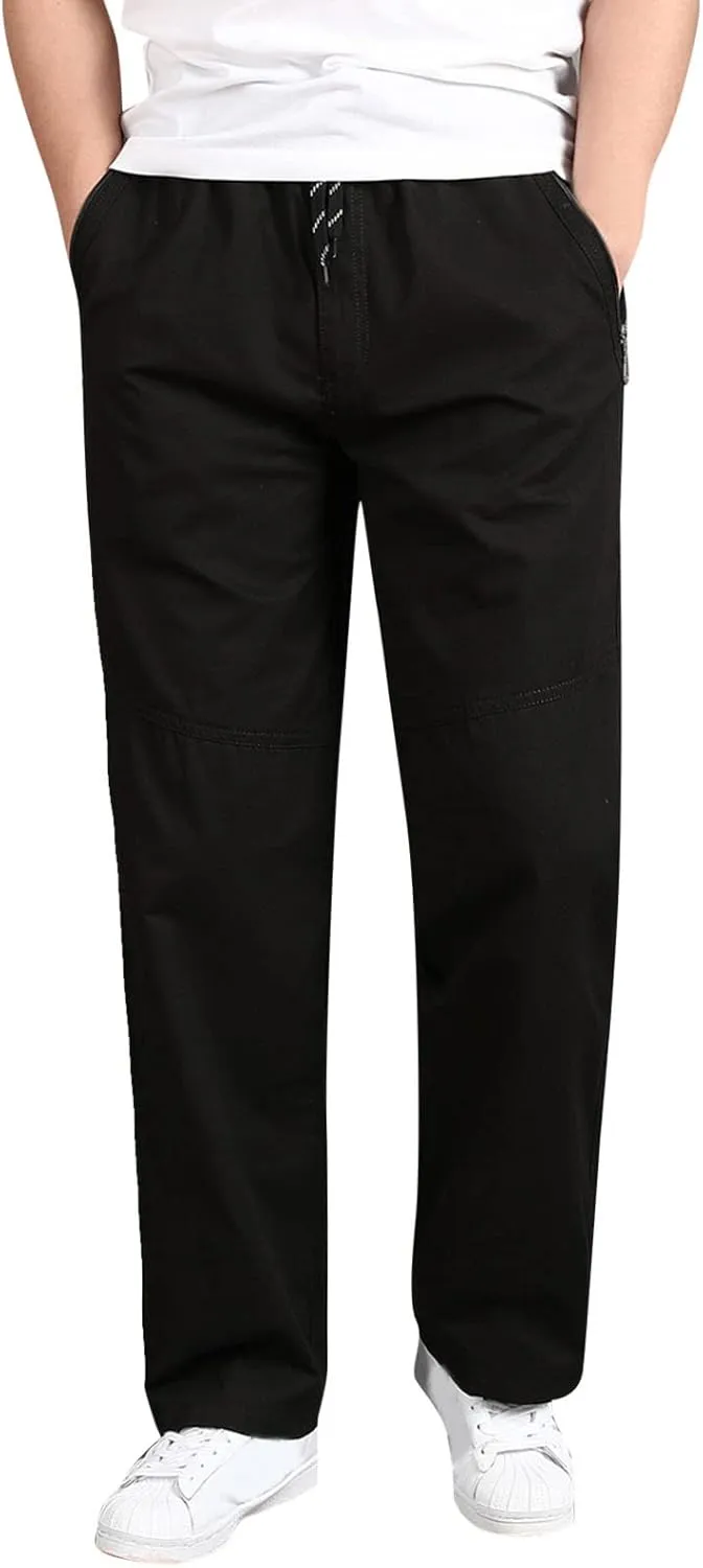 Men's Casual Pants Water Resistant Quick Dry Trousers Hiking Travel Outdoor Pants Soft Straight Sweatpants