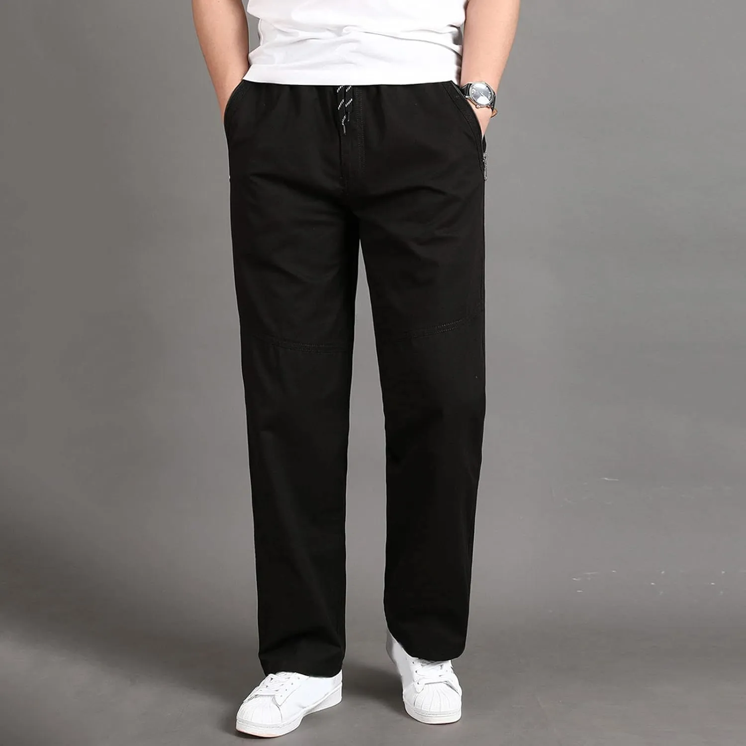Men's Casual Pants Water Resistant Quick Dry Trousers Hiking Travel Outdoor Pants Soft Straight Sweatpants