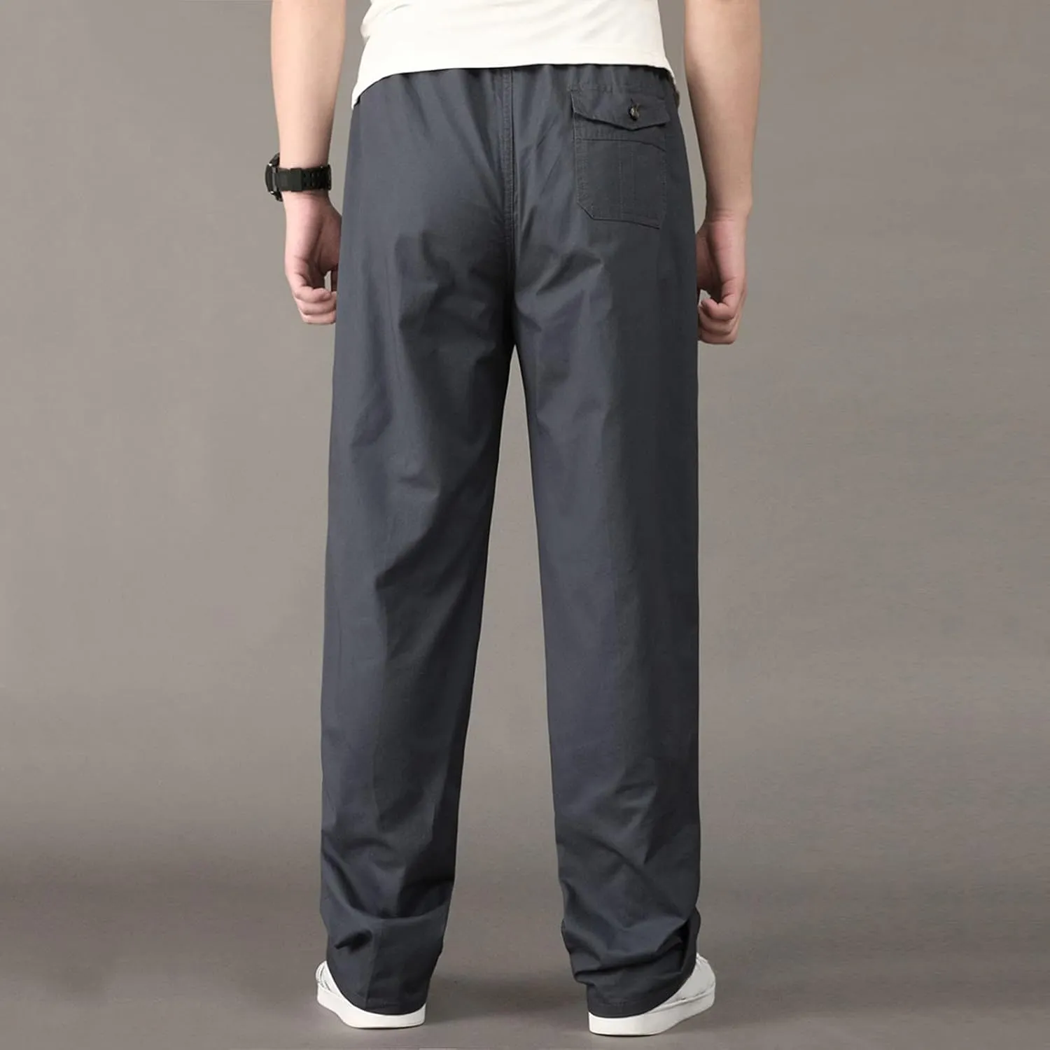 Men's Casual Pants Water Resistant Quick Dry Trousers Hiking Travel Outdoor Pants Soft Straight Sweatpants