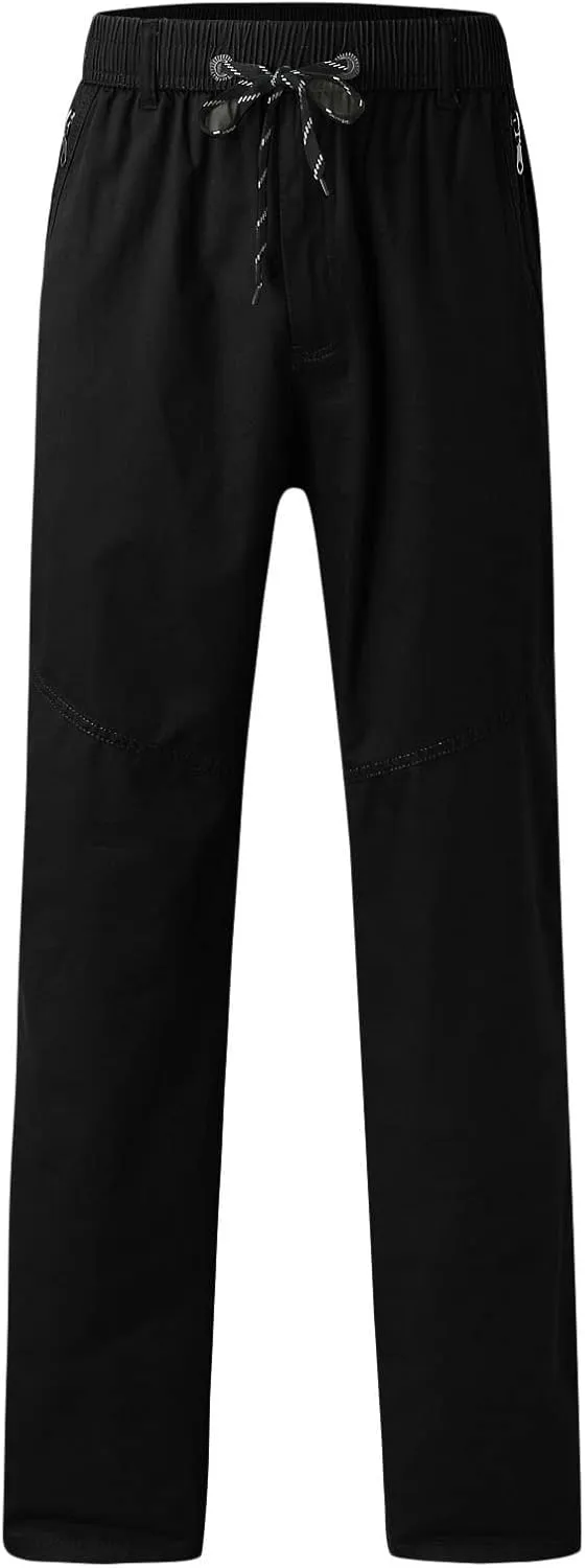 Men's Casual Pants Water Resistant Quick Dry Trousers Hiking Travel Outdoor Pants Soft Straight Sweatpants