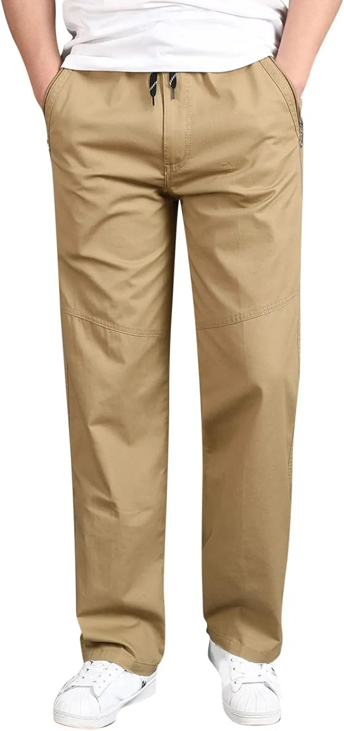 Men's Casual Pants Water Resistant Quick Dry Trousers Hiking Travel Outdoor Pants Soft Straight Sweatpants