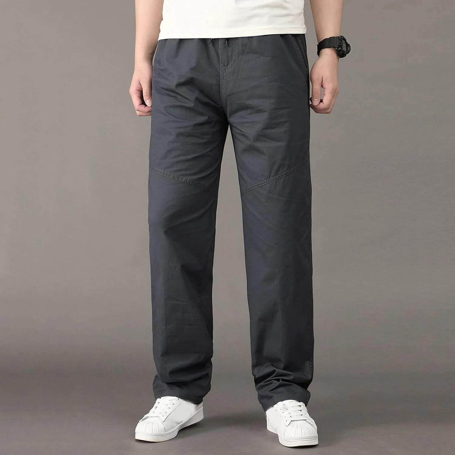 Men's Casual Pants Water Resistant Quick Dry Trousers Hiking Travel Outdoor Pants Soft Straight Sweatpants