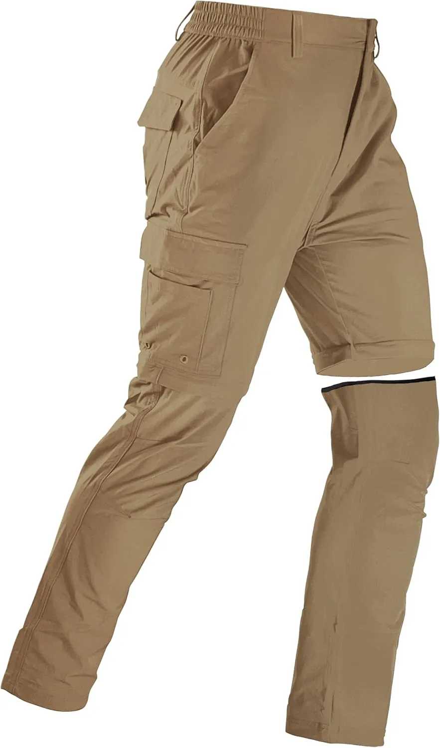 Men's Convertible Hiking Pants Zip Off Quick Dry Lightweight Safari Travel Camping Fishing Cargo Outdoor Pants