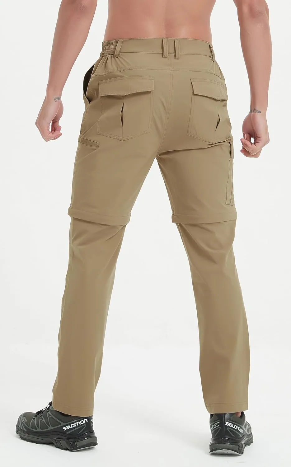 Men's Convertible Hiking Pants Zip Off Quick Dry Lightweight Safari Travel Camping Fishing Cargo Outdoor Pants
