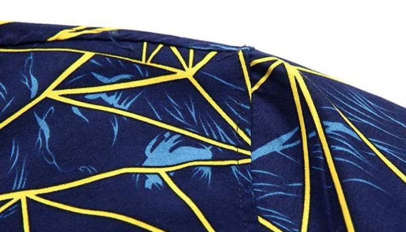 Men's Cotton Long Sleeved Shirt With Print | Plus Size