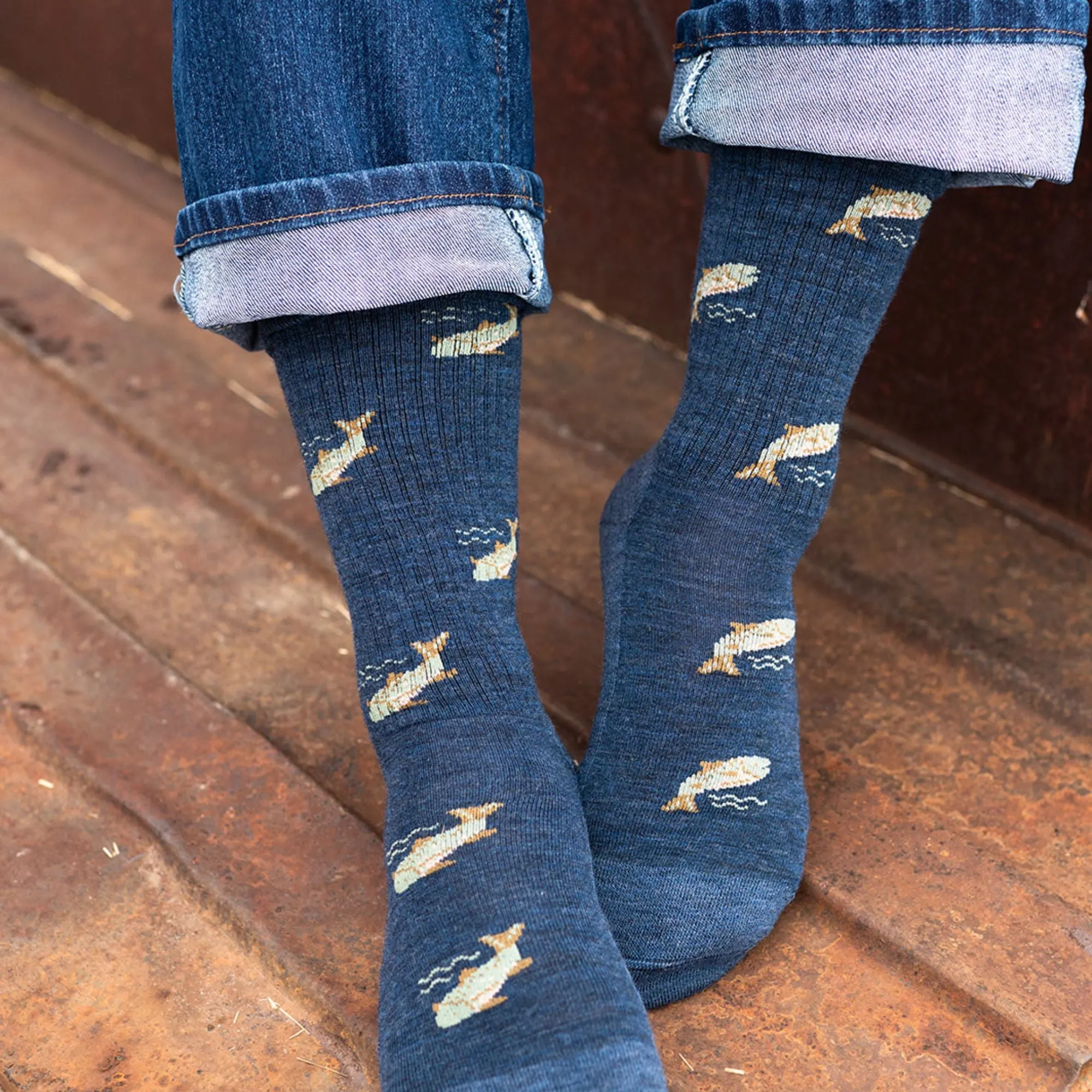Men's Fish Merino Wool Socks