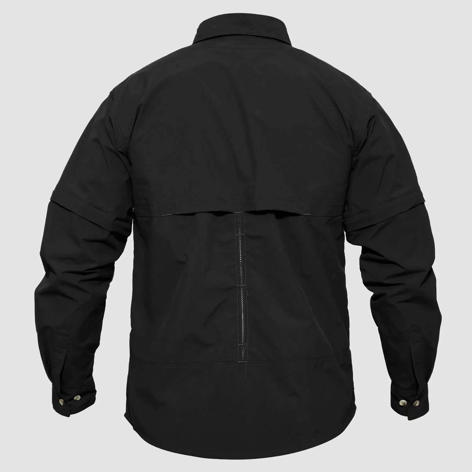 Mens Fishing Hiking Tactical Shirts with Detachable Sleeves Long/Short Sleeve Quick Dry