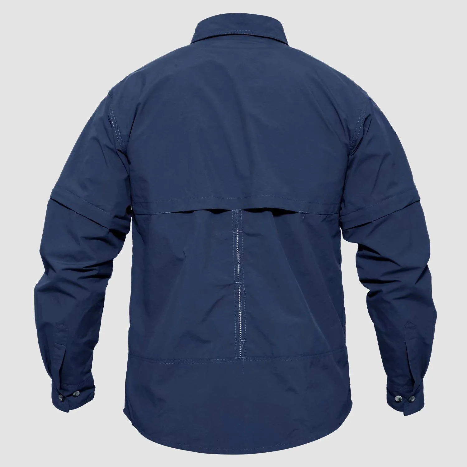 Mens Fishing Hiking Tactical Shirts with Detachable Sleeves Long/Short Sleeve Quick Dry