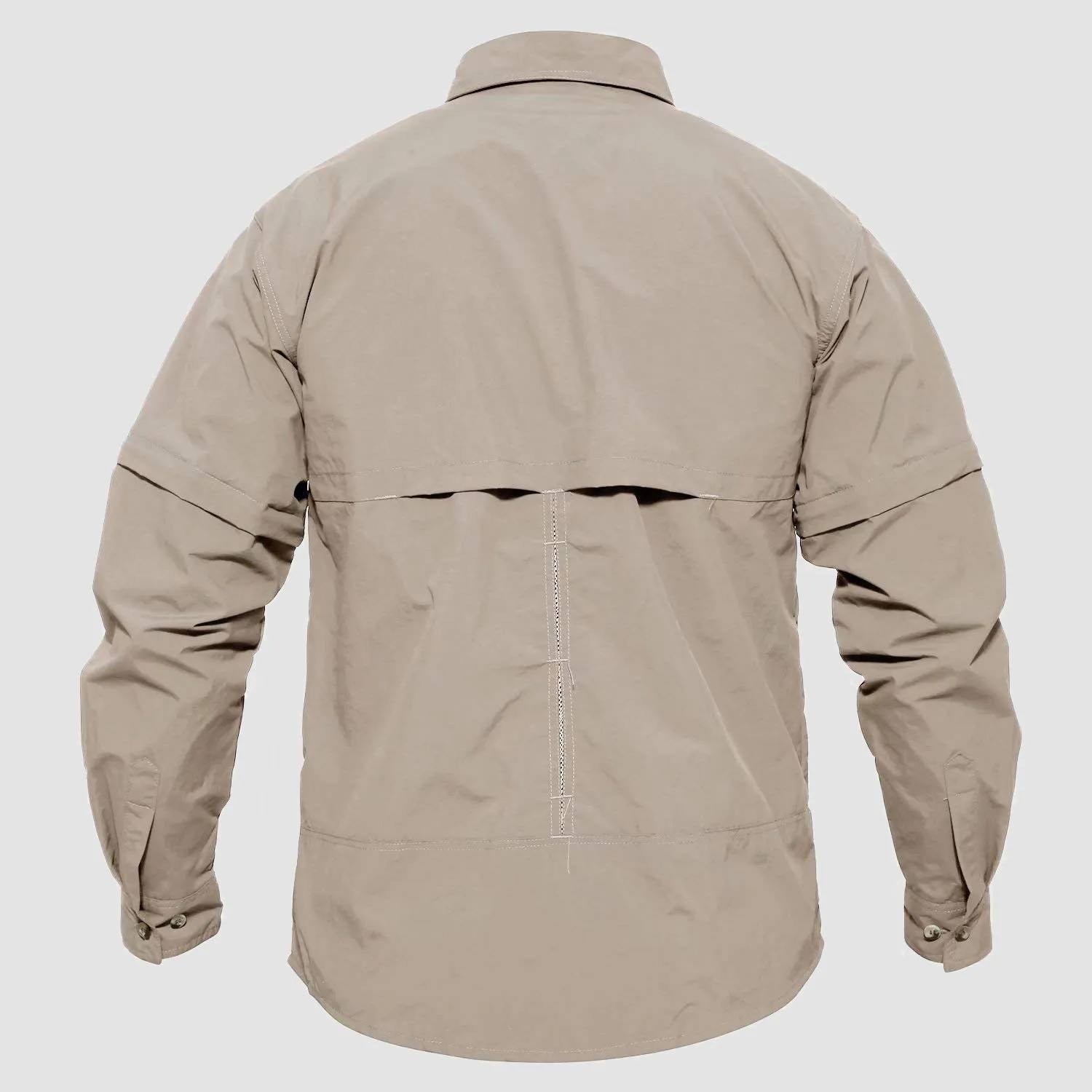 Mens Fishing Hiking Tactical Shirts with Detachable Sleeves Long/Short Sleeve Quick Dry