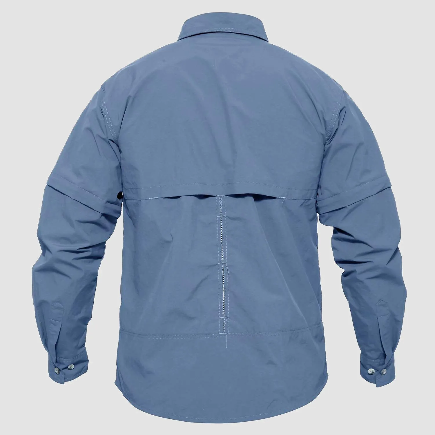 Mens Fishing Hiking Tactical Shirts with Detachable Sleeves Long/Short Sleeve Quick Dry