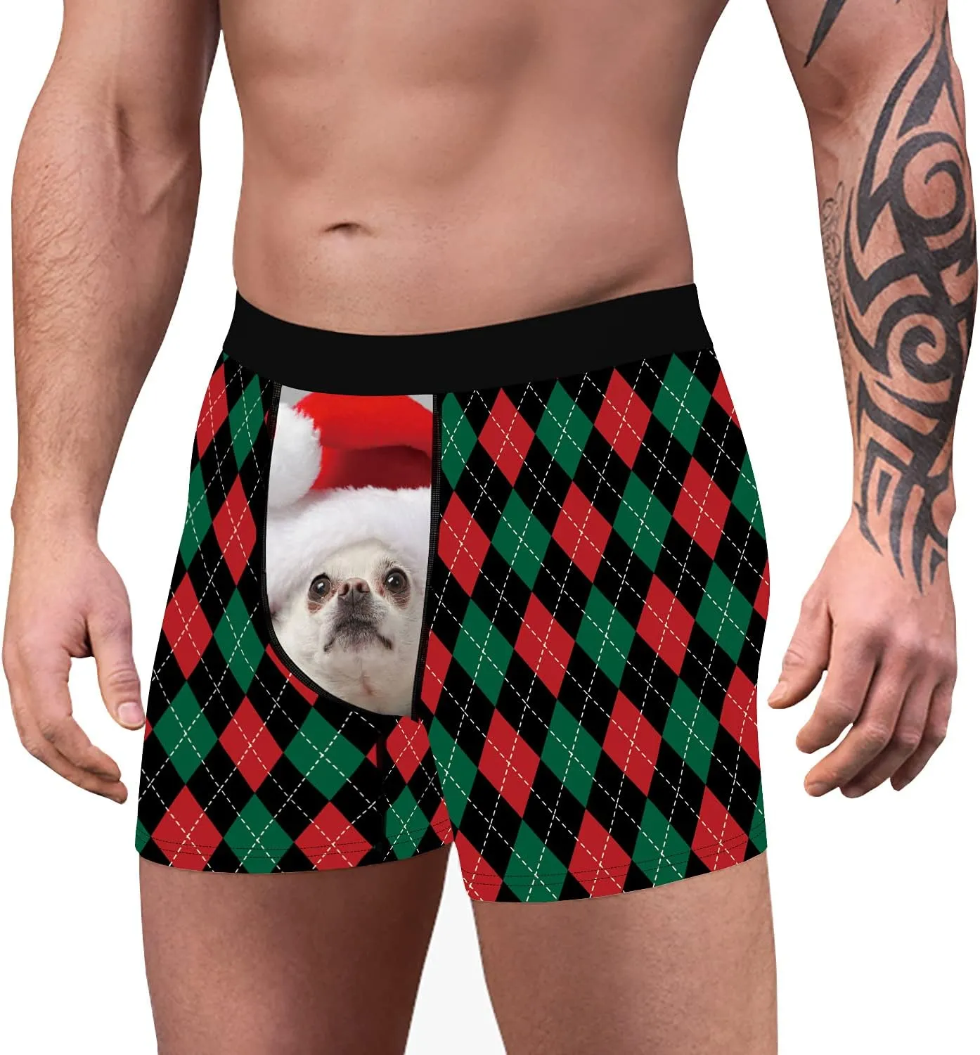 Men's Funny Christmas Underwear Gifts Breathable Boxer Briefs