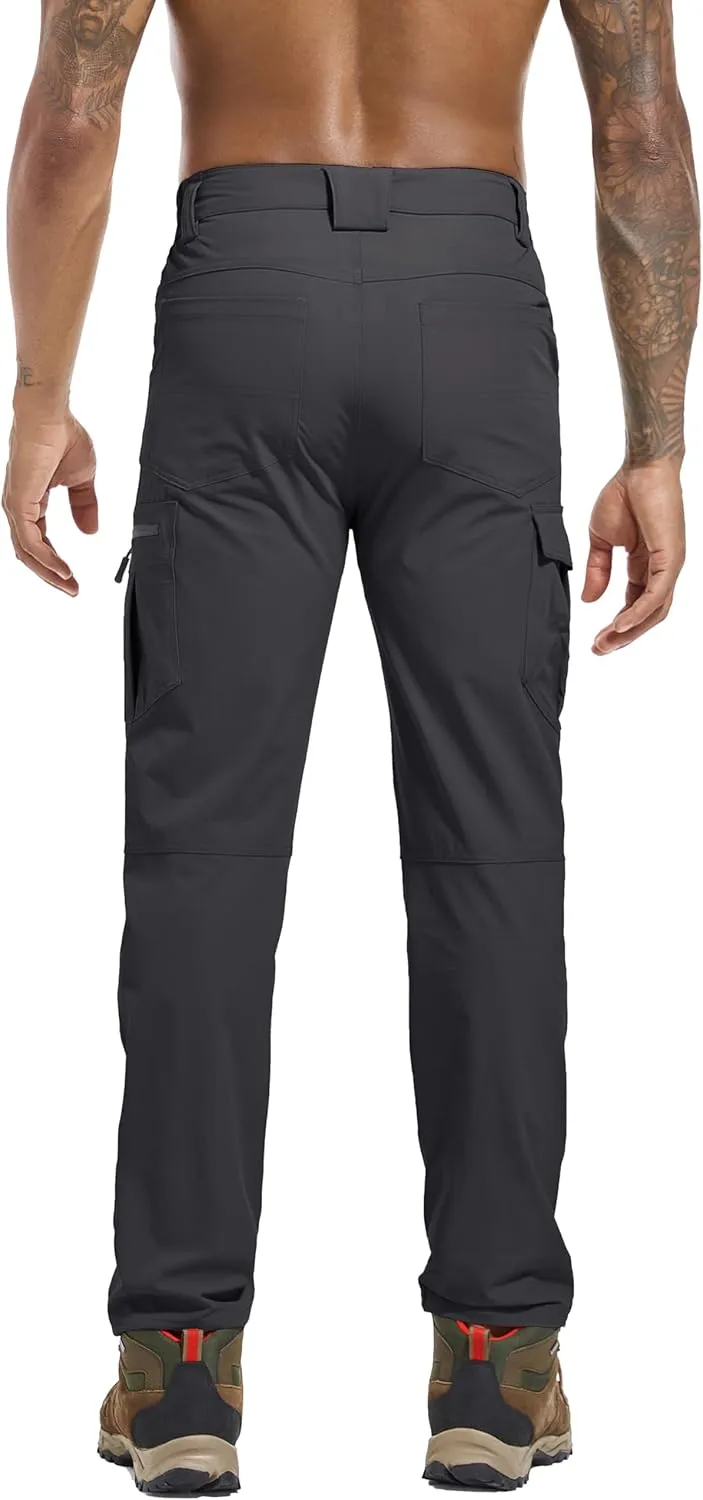 Men's Hiking Cargo Pants Waterproof Lightweight Quick Dry 6 Pockets Stretch Work Fishing Travel Outdoor Pants