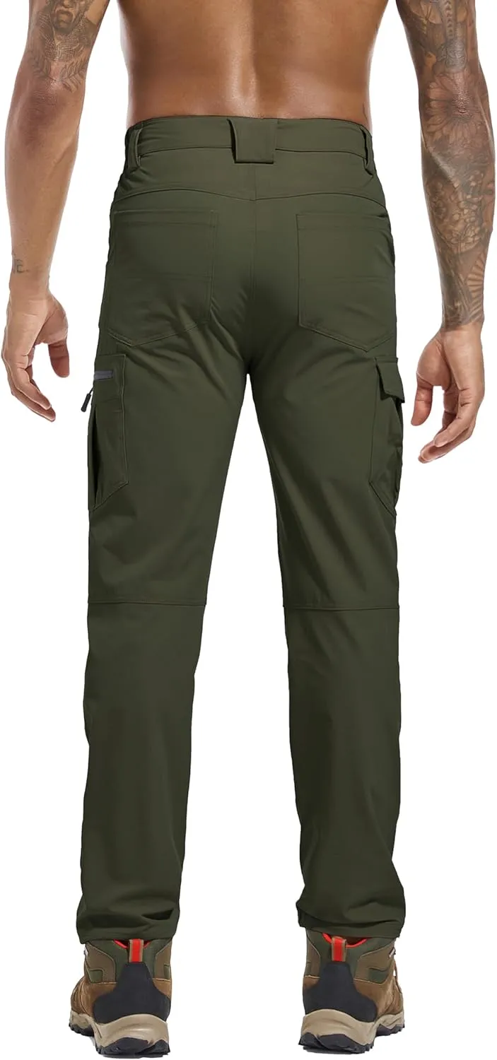 Men's Hiking Cargo Pants Waterproof Lightweight Quick Dry 6 Pockets Stretch Work Fishing Travel Outdoor Pants