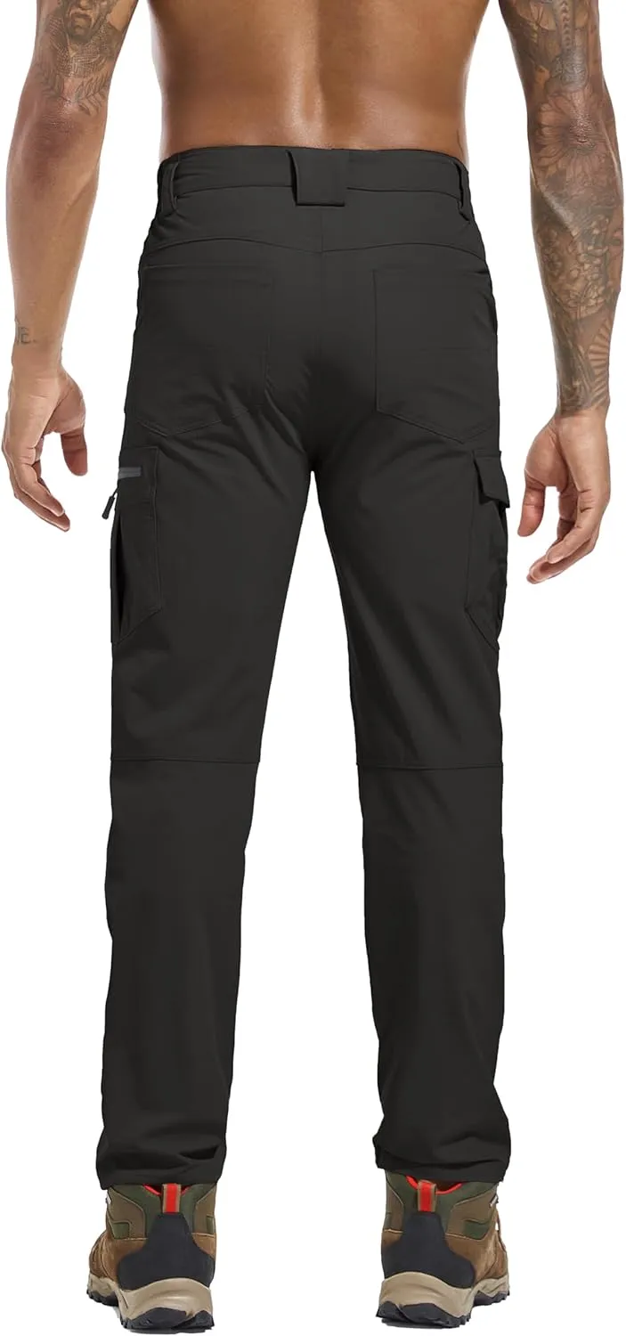 Men's Hiking Cargo Pants Waterproof Lightweight Quick Dry 6 Pockets Stretch Work Fishing Travel Outdoor Pants