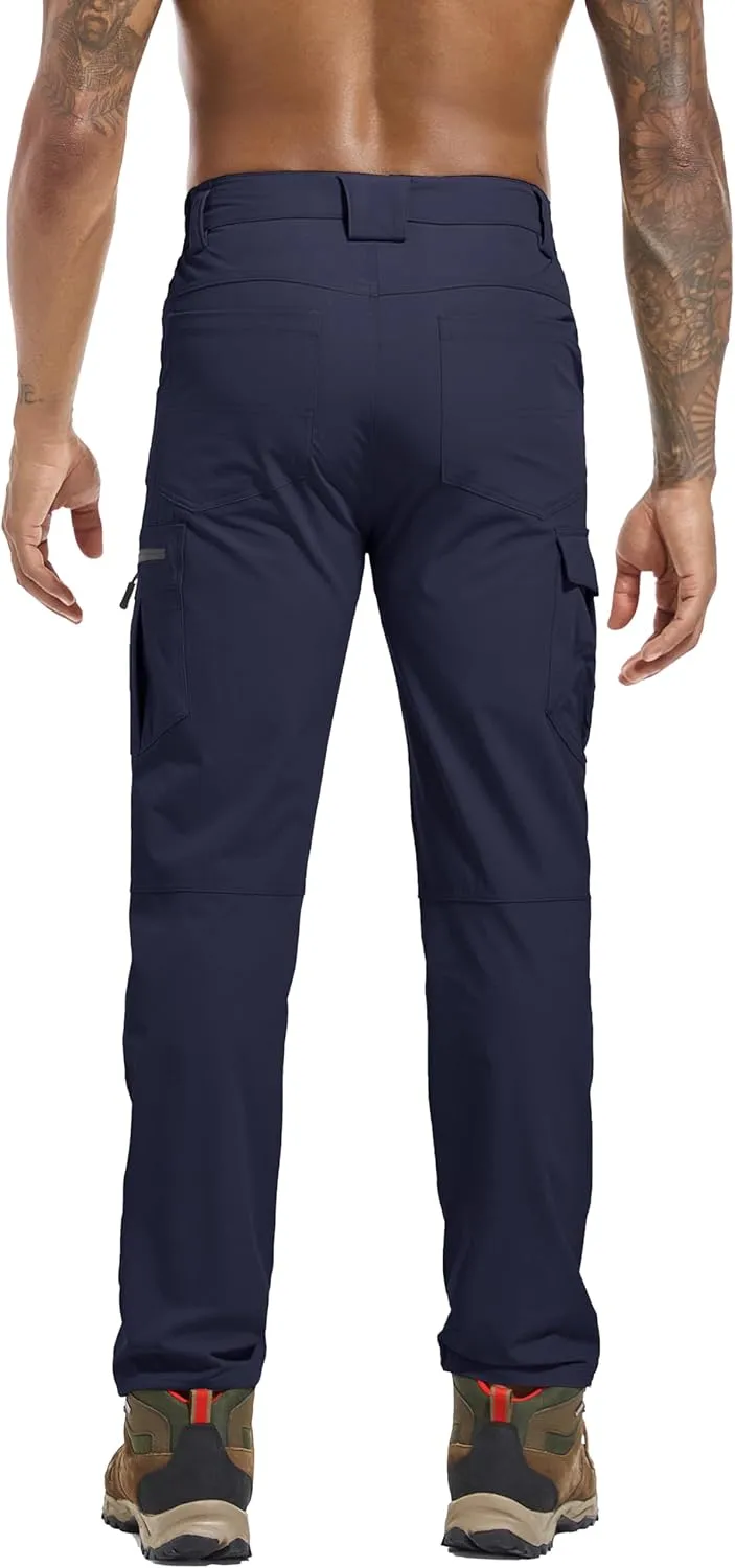 Men's Hiking Cargo Pants Waterproof Lightweight Quick Dry 6 Pockets Stretch Work Fishing Travel Outdoor Pants