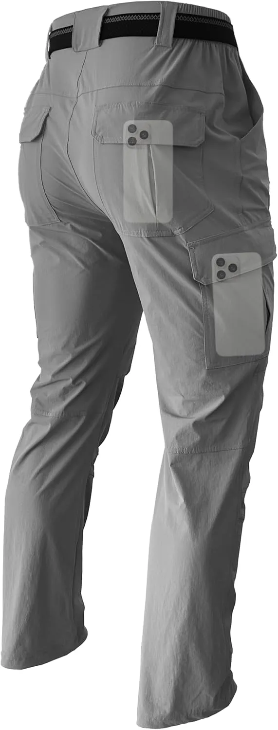 Men's Hiking Cargo Work Pants Lightweight Waterproof Quick Dry Camping Fishing Travel Outdoor Pants