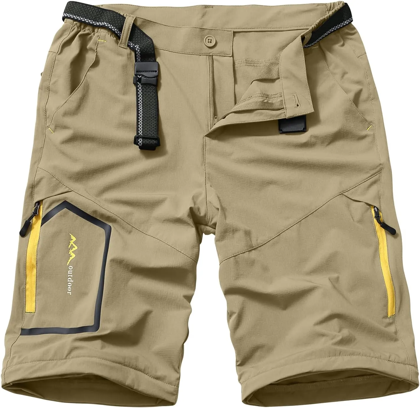 Mens Hiking Pants Convertible Quick Dry Lightweight Zip Off Outdoor Fishing Safari Pants