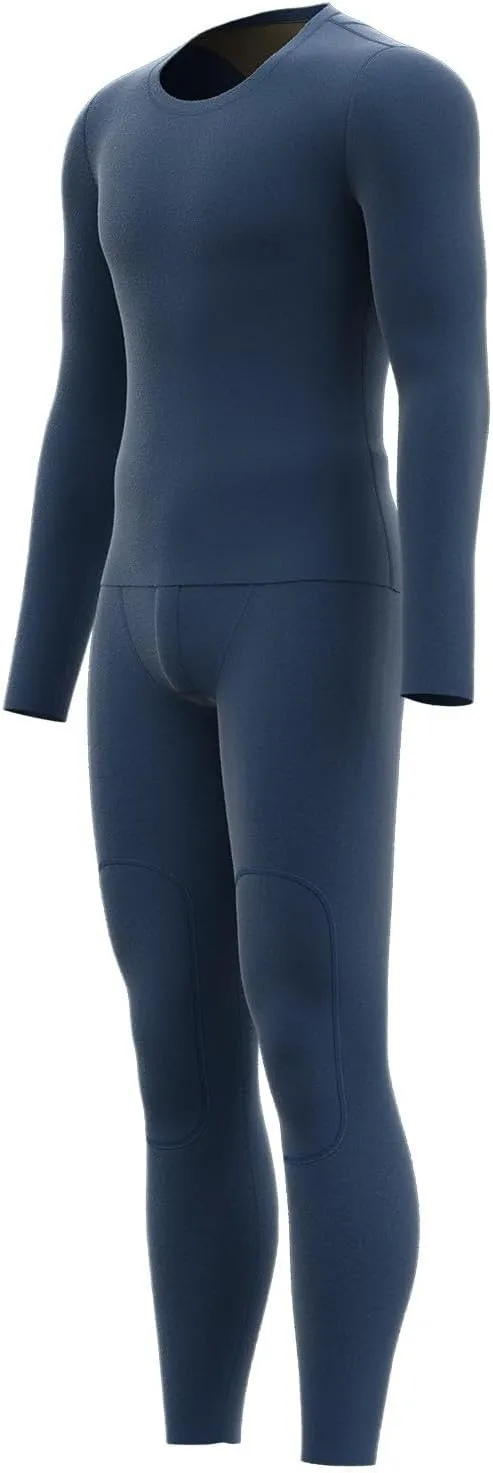 Mens Long Johns Thermal Underwear Set Color Thick Thermal Underwear Set Base Layer for Cold Weather Winter Clothes
