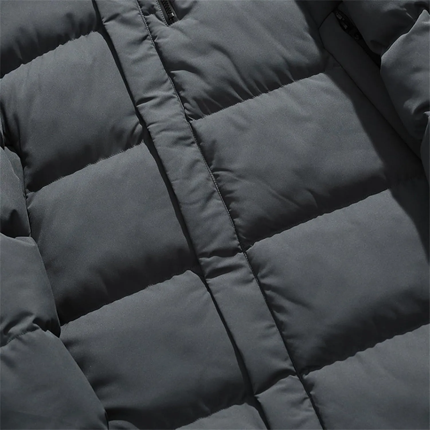 Men's Long Parka Winter Coats Hooded Zipper Quilted Puffer Jacket Heavy Warm Water-resistant Outerwear Cold Weather