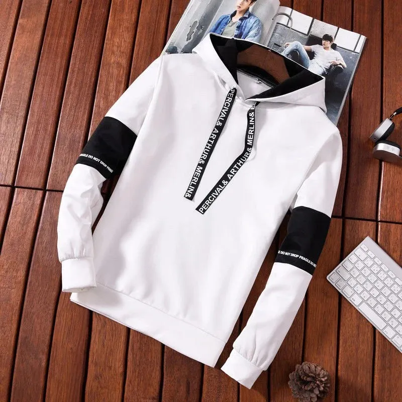 Men's Long Sleeve Letter Print Hoodie