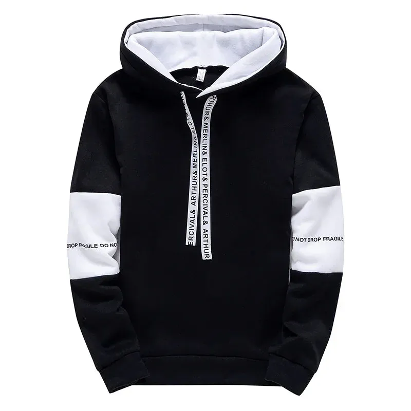 Men's Long Sleeve Letter Print Hoodie