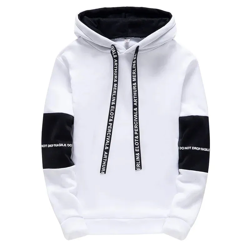 Men's Long Sleeve Letter Print Hoodie
