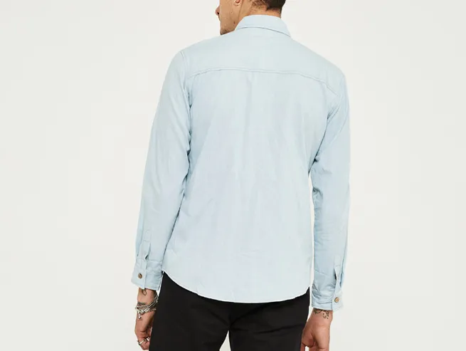 Men's Long Sleeved Slim Cotton Shirt