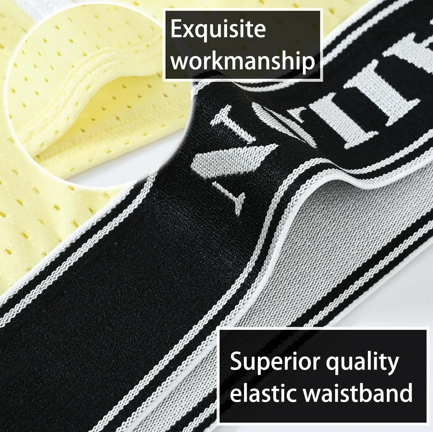 Mens Mesh Boxer Briefs Breathable Trunks Underwear