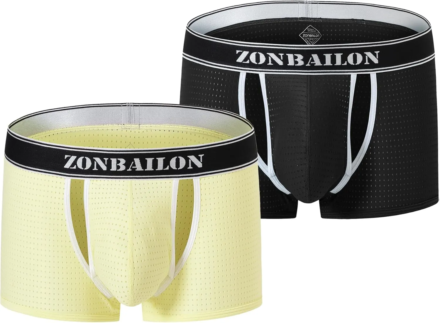 Mens Mesh Boxer Briefs Breathable Trunks Underwear