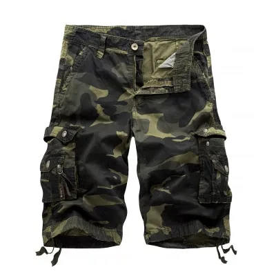 Mens Military Style Camouflage Cargo Shorts