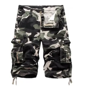 Mens Military Style Camouflage Cargo Shorts