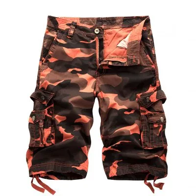 Mens Military Style Camouflage Cargo Shorts