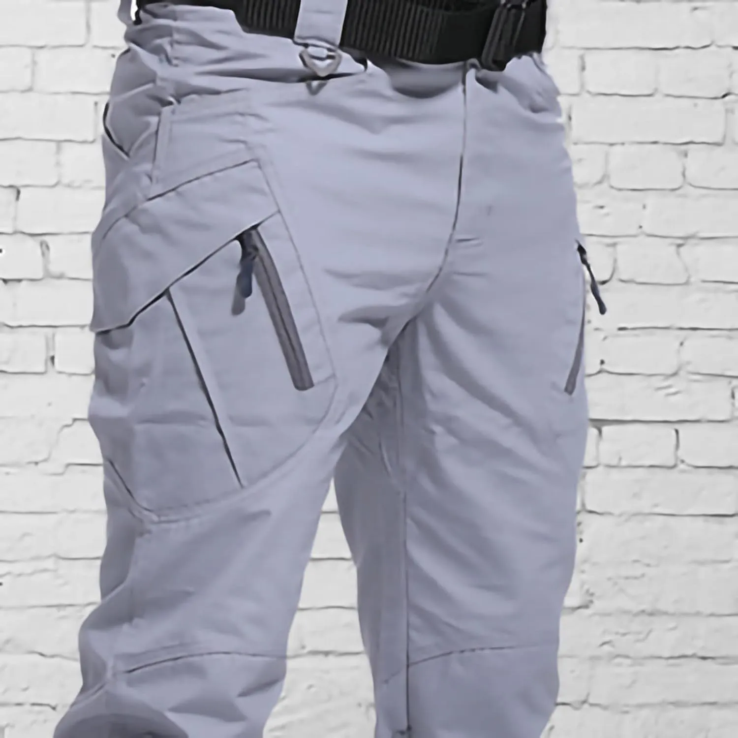 Men's Outdoor Stretch Waterproof Cargo Pants Zip Off Multi Pockets Tactical Pants Big and Tall Trousers Work Wear