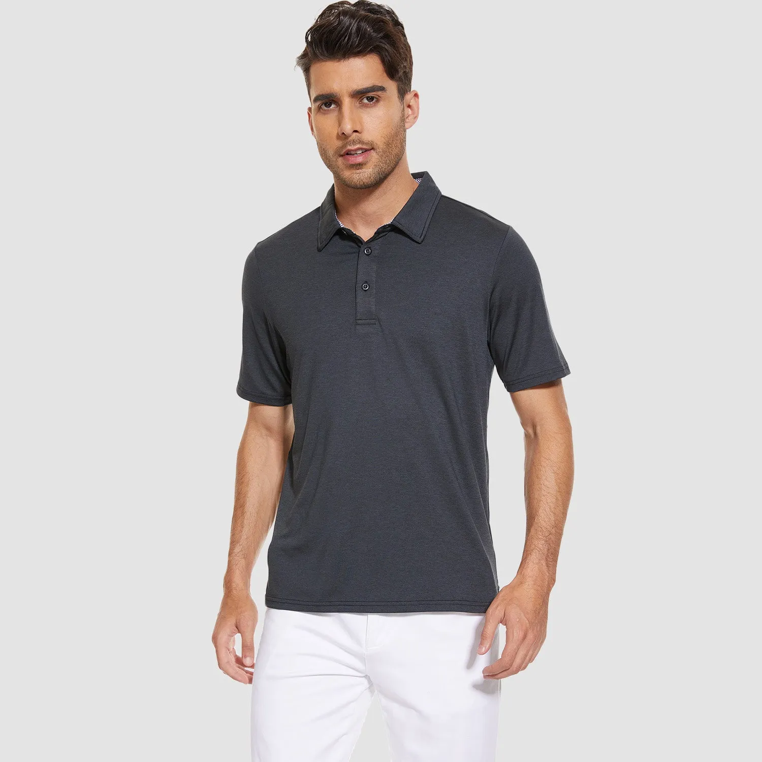 Men's Polo T-Shirt Quick Dry Performance Short Sleeve Golf Shirt
