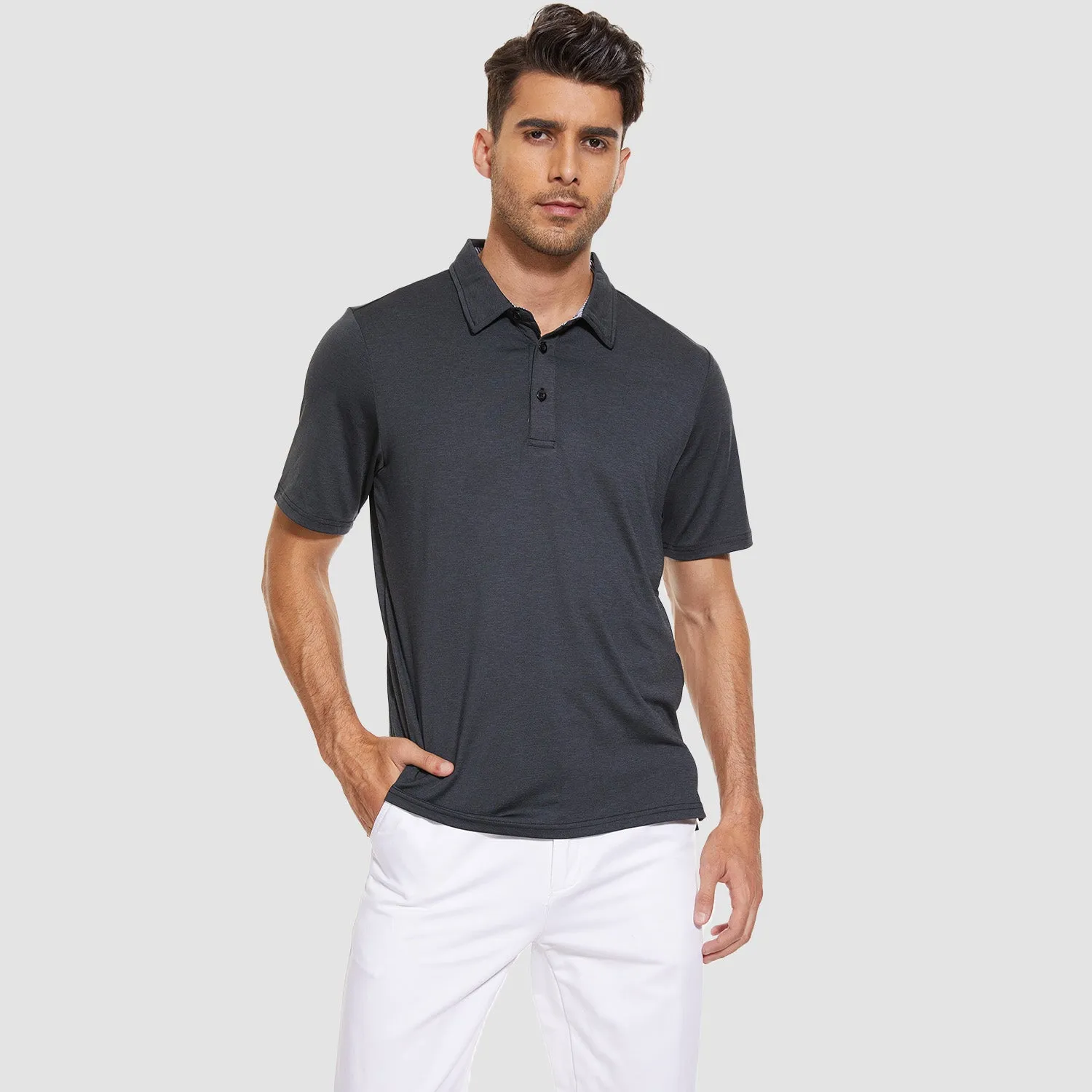 Men's Polo T-Shirt Quick Dry Performance Short Sleeve Golf Shirt