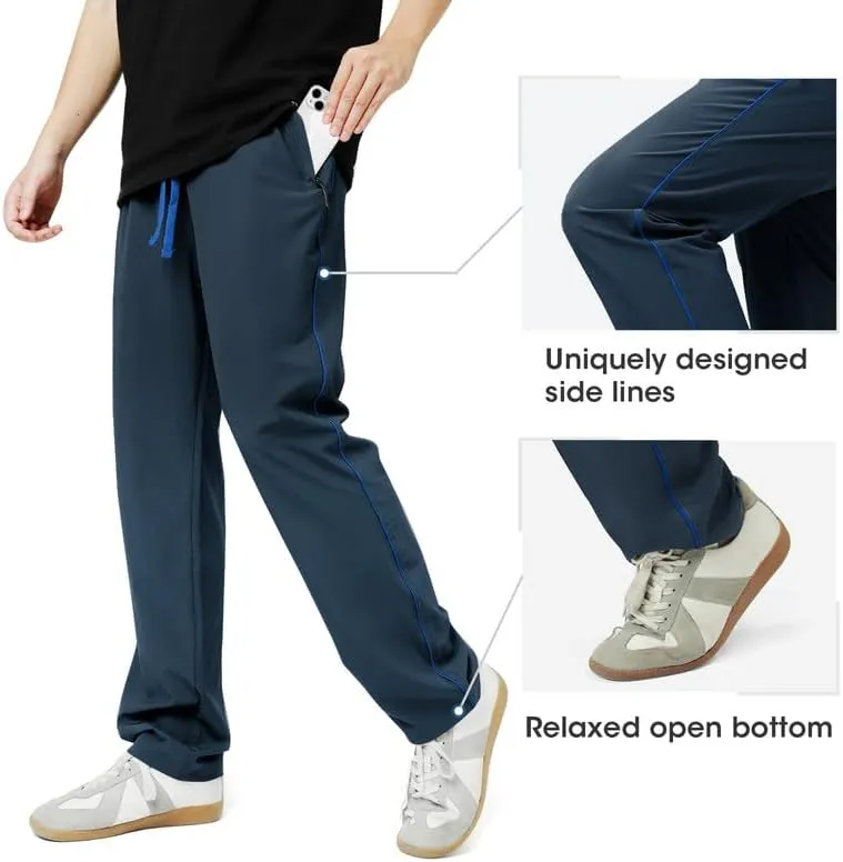 Men's Quick Dry Hiking Pants Lightweight Water-Resistant Stretch Athletic Outdoor Pants for Running Travel