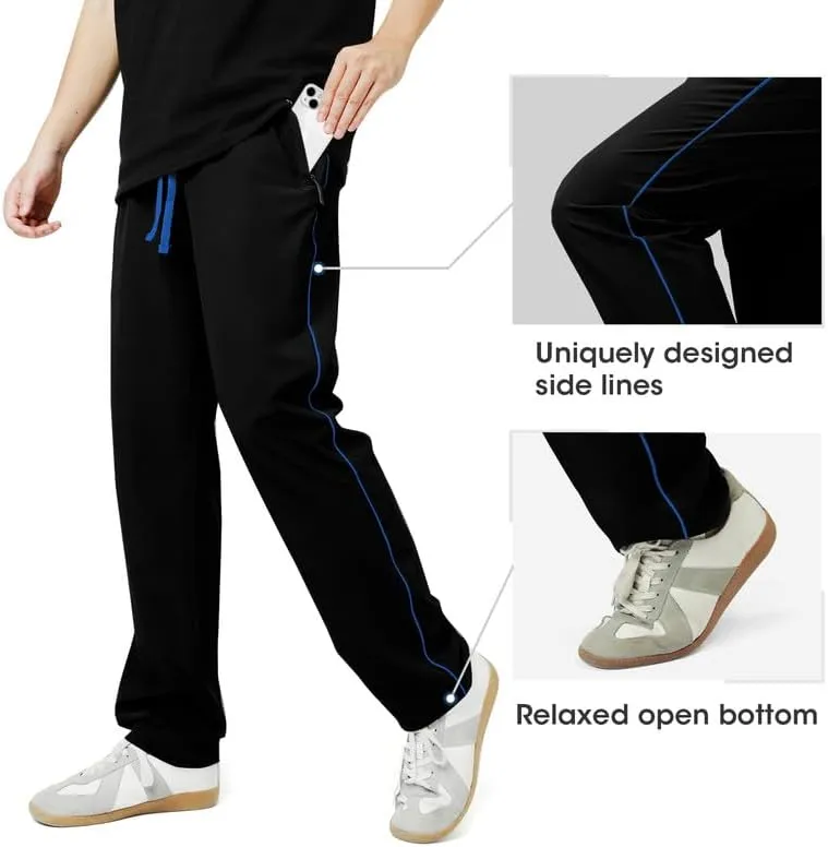Men's Quick Dry Hiking Pants Lightweight Water-Resistant Stretch Athletic Outdoor Pants for Running Travel