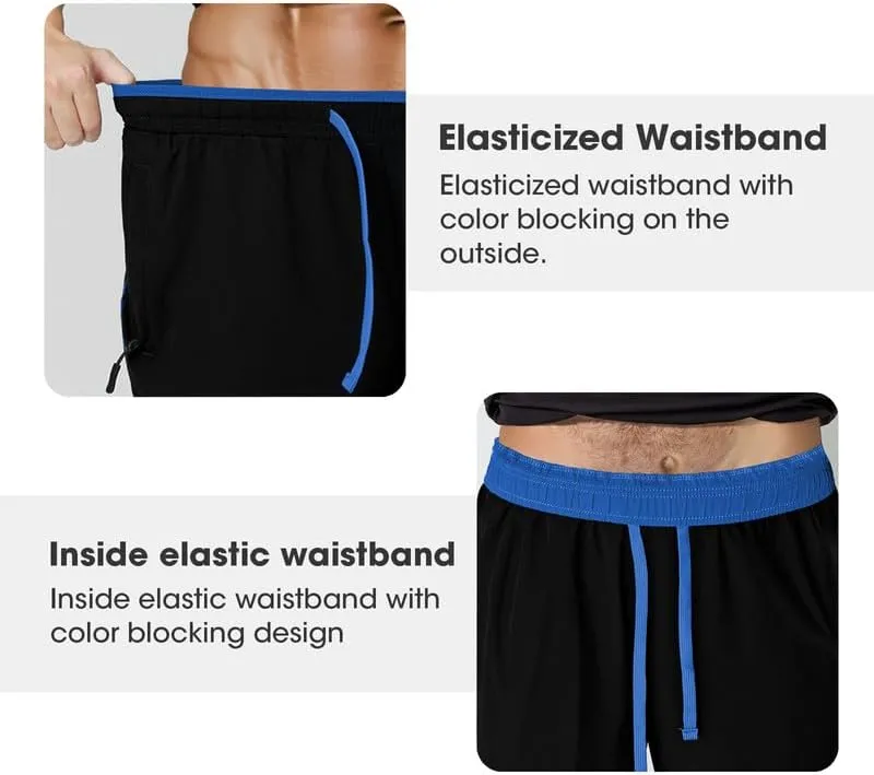 Men's Quick Dry Hiking Pants Lightweight Water-Resistant Stretch Athletic Outdoor Pants for Running Travel