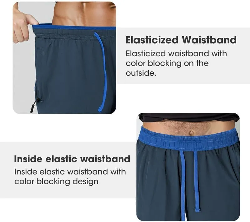 Men's Quick Dry Hiking Pants Lightweight Water-Resistant Stretch Athletic Outdoor Pants for Running Travel