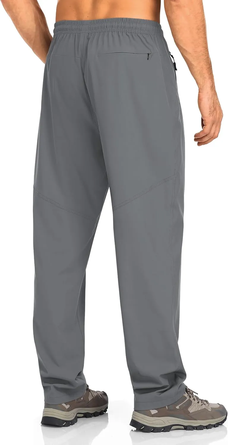 Men's Quick Dry Hiking Pants Lightweight Water-Resistant Stretch Athletic Outdoor Pants for Running Travel