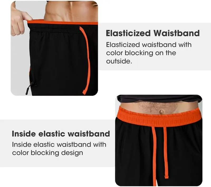 Men's Quick Dry Hiking Pants Lightweight Water-Resistant Stretch Athletic Outdoor Pants for Running Travel